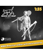 1:35 - WW2 soldado americano con detector de metales