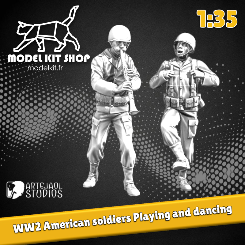 1:35 Serie - WW2 Amerikanische Soldaten tanzen und spielen