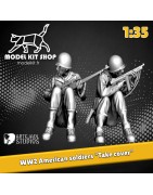1:35 Serie - soldados estadounidenses WW2 cubiertos
