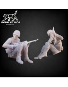 1:35 Serie - soldados estadounidenses WW2 cubiertos