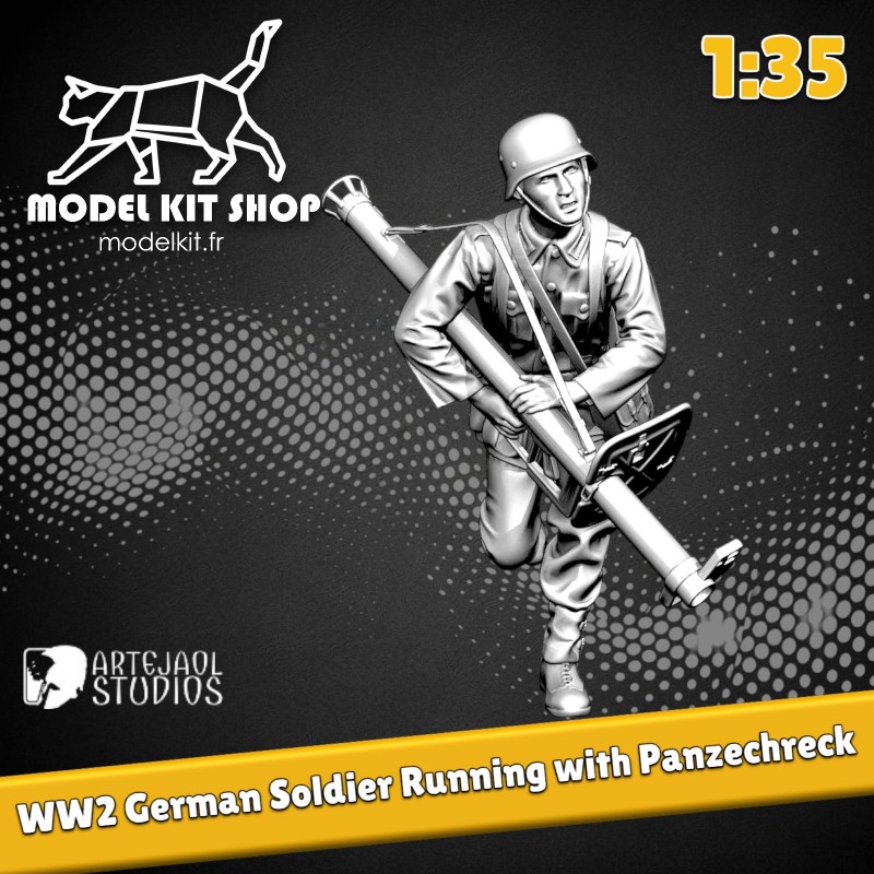1:35 - WW2 Soldato tedesco che corre con un panzerschreck 1