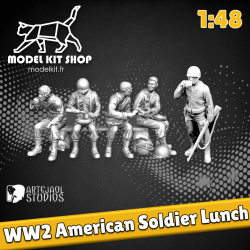 1:48 Serie - WW2 Soldats américains mangeant