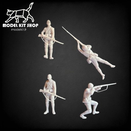 Figurines Résine 1/35 Soldats Japonais Équipage Chars WW2 - Kit Non Peint - Maquette