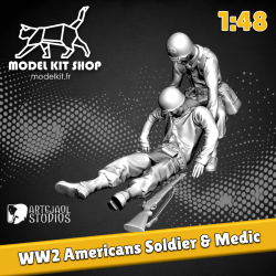 1:48 – WW2 Verwundeter amerikanischer Soldat und Sanitäter