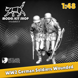 1:48 Serie - WW2 Soldats Allemands Blessés