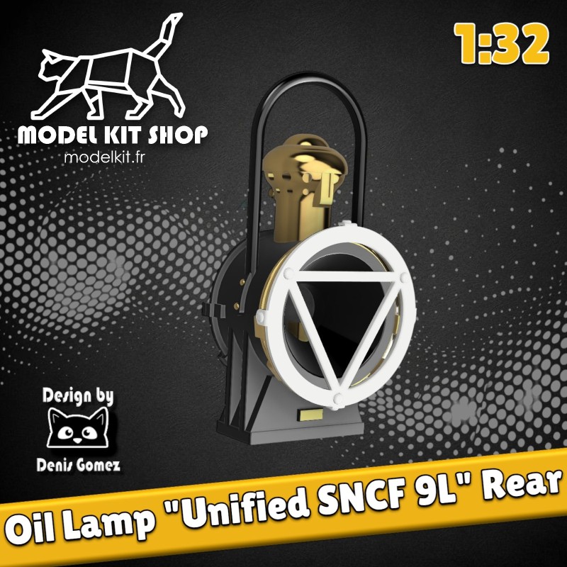 1:32 - Locomotive - "Unified 9L SNCF" kerosene lamp Rear 1:32 - Locomotive - "Unified 9L SNCF" kerosene lamp Rear