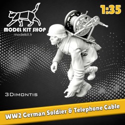 1:35 - Teléfono privado alemán WW2 Cable