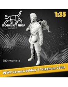 1:35 - Teléfono privado alemán WW2 Cable