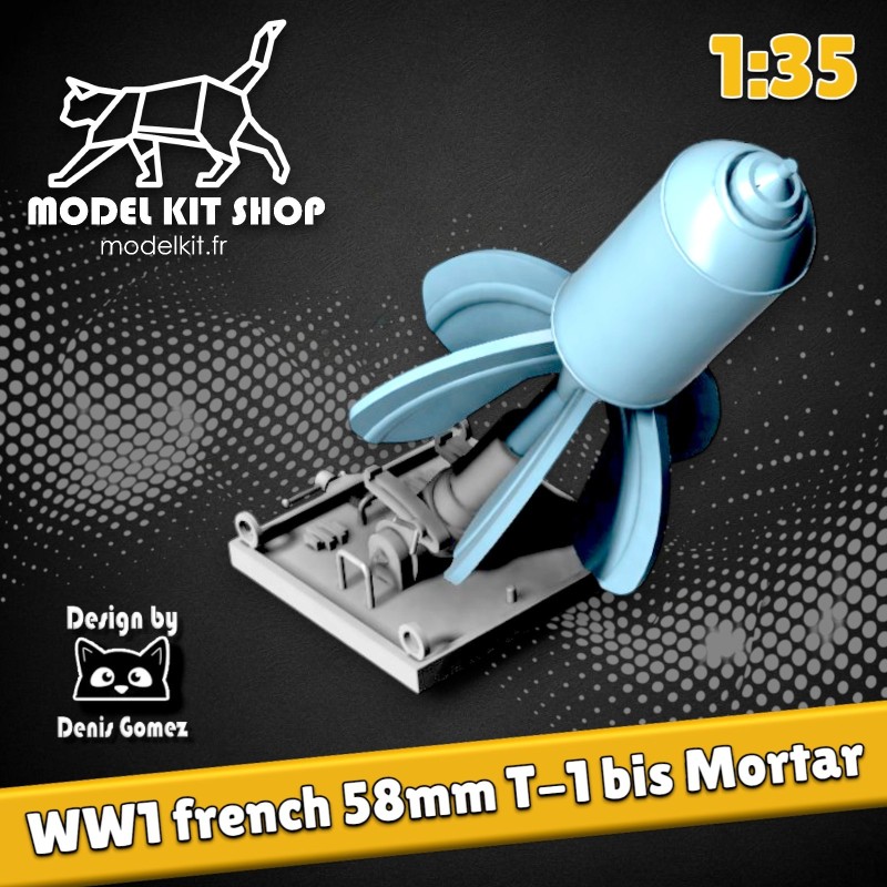 copy of 1:35 - WW1 - Mortier 58 - "Crapouillot" Version T 1 copy of 1:35 - WW1 - Mortier 58 - "Crapouillot" Version T 1