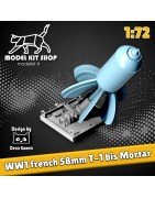 1:72 - WW1 - Mortier 58 - "Crapouillot" Version T 1 bis