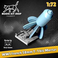 1:72 - WW1 - Mortier 58 - Versione T 1 bis "Crapouillot
