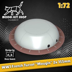 1:72 - WW1 - Tourelle Mougin - 2x 155mm de Bange