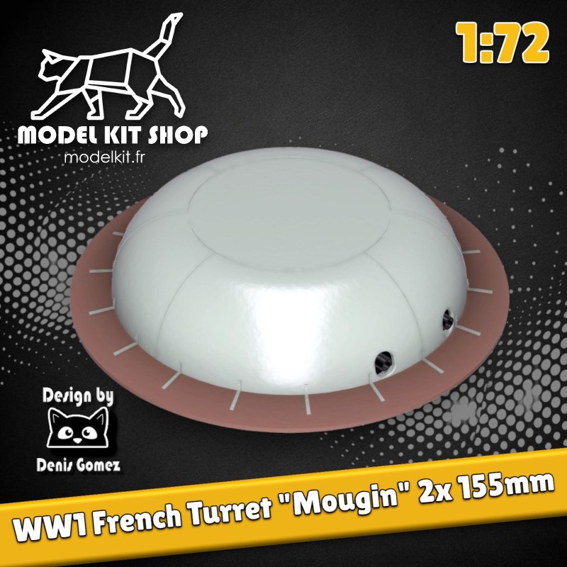 1:72 - WW1 - Tourelle Mougin - 2x 155mm de Bange 1:72 - WW1 - Tourelle Mougin - 2x 155mm de Bange