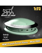 1:72 - WW1 Tourelle 75mm modelo 1905 - Fort de Douaumont