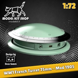 1:72 - WW1 Tourelle 75mm modèle 1905 - Fort de Douaumont (Verdun)