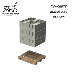 HO (1:87) - Blocs Béton sur Palette - Modelkit.fr