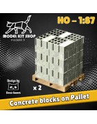 1:87 - Bloques de hormigón en la paleta