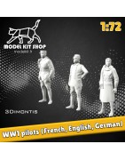 1:72 - WW1 Pilots (francés, inglés, alemán)