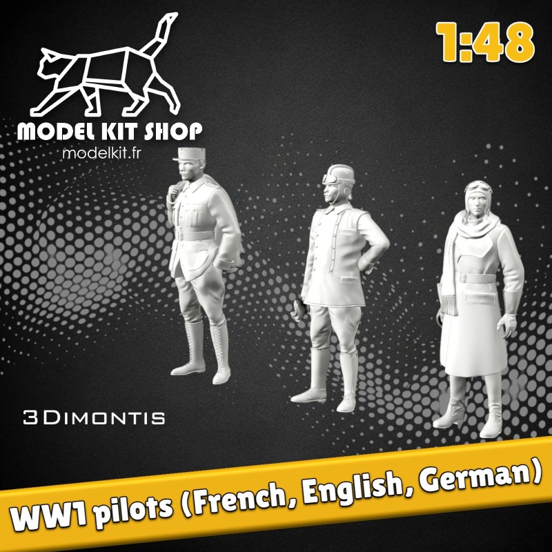 1:48 - WW1 Pilots (French, English, German)
