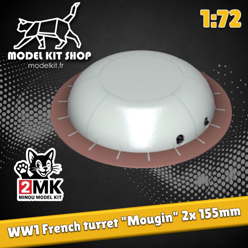1:72 - WW1 - Tourelle Mougin - 2x 155mm de Bange 1:72 - WW1 - Tourelle Mougin - 2x 155mm de Bange