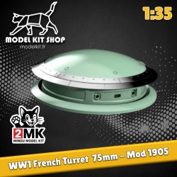 Maquette : 1:35 - WW1 Tourelle 75mm modèle 1905 -