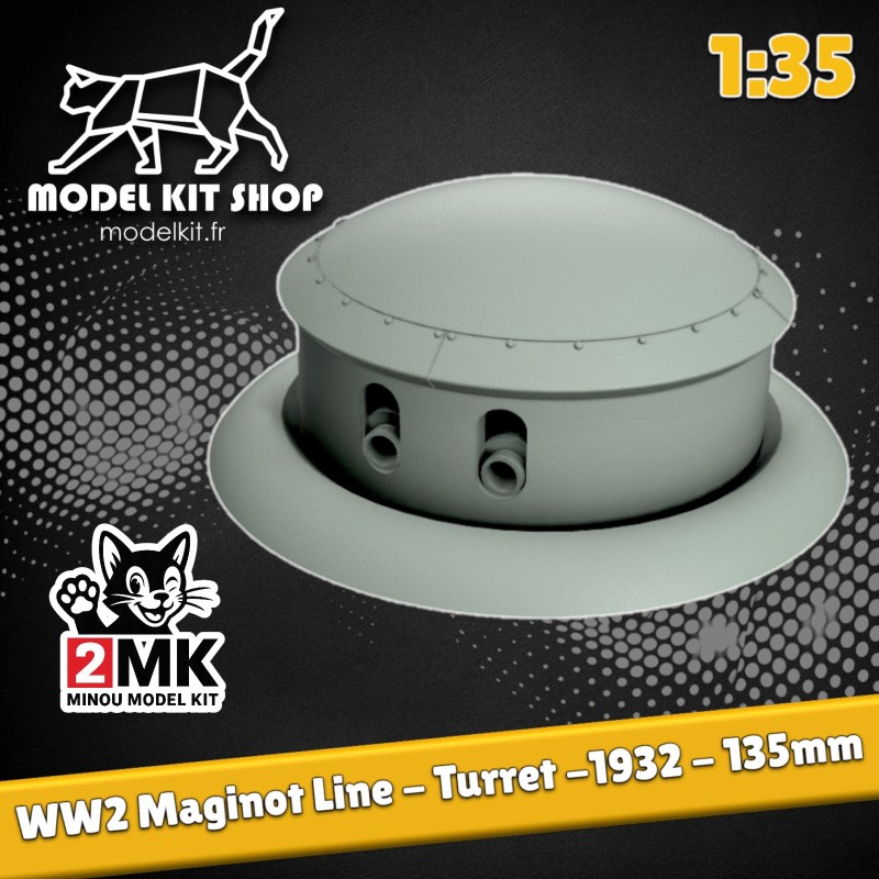 1:35 - WW2 - Maginot Line - 135mm turret type 1932