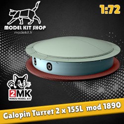 1:72 - Galopin Turret 2x 155mm L Mod 1890