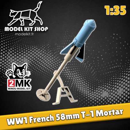 1:35 - WW1 - Mortier 58 - "Crapouillot" Version T