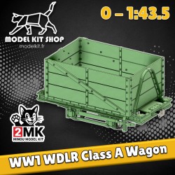 WDLR Class A – WW1 Reproduction fidèle du wagon britannique à voie étroite utilisé par les War Department Light Railways