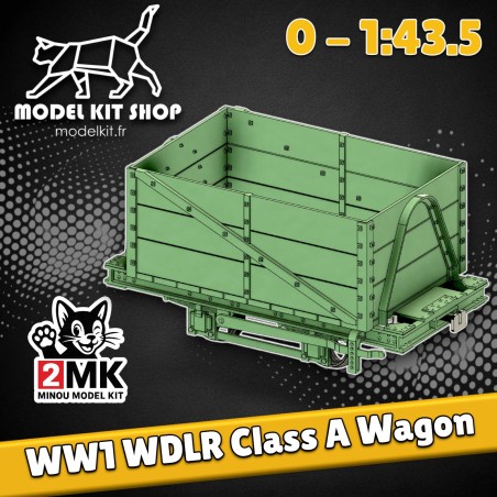 WDLR Class A – WW1 Reproduction fidèle du wagon britannique à voie étroite utilisé par les War Department Light Railways