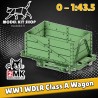 WDLR Class A – WW1 Reproduction fidèle du wagon britannique à voie étroite utilisé par les War Department Light Railways