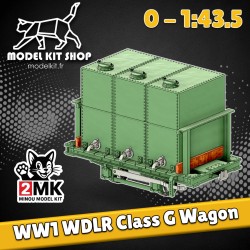 WDLR Class G – WW1 Reproduction fidèle du wagon britannique à voie étroite utilisé par les War Department Light Railways