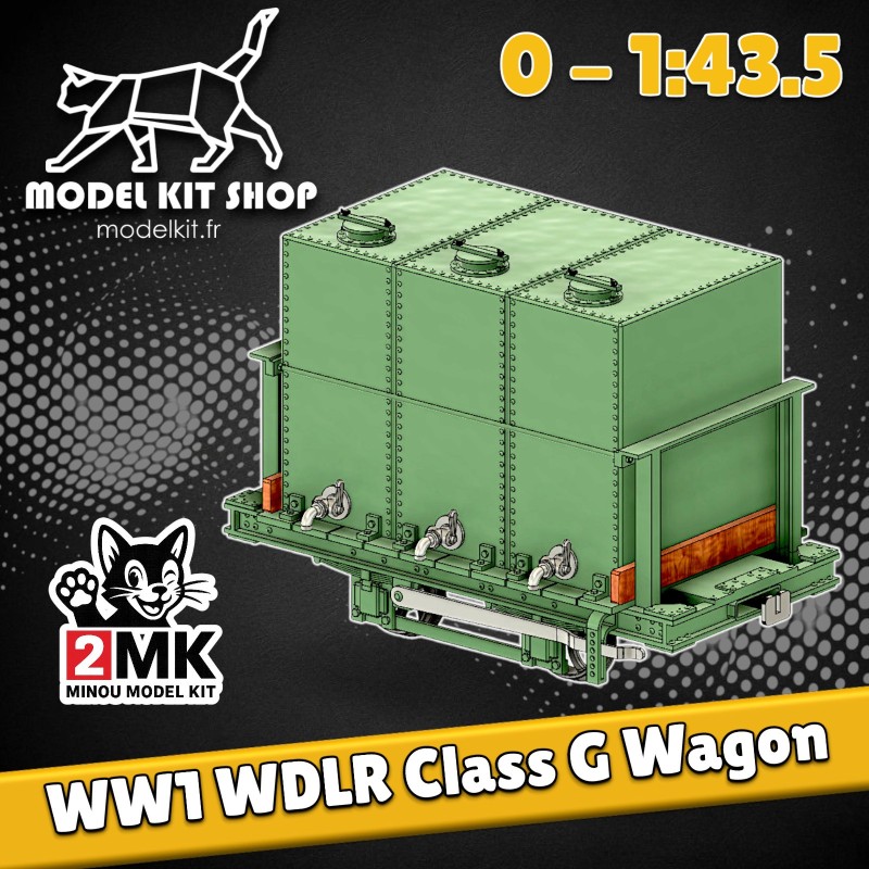 WDLR Class G – WW1 Reproduction fidèle du wagon britannique à voie étroite utilisé par les War Department Light Railways WDLR Class G – WW1 Reproduction fidèle du wagon britannique à voie étroite utilisé par les War Department Light Railways