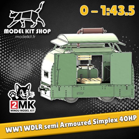 0 (1:43.5) - WDLR Semi-Armoured Simplex 40HP (Avec intérieur)