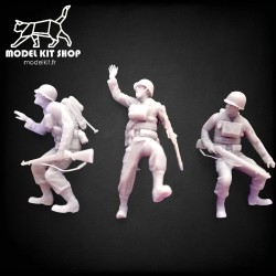1:35 - WW2 Omaha Beach - Soldats Américains - Modelkit.fr