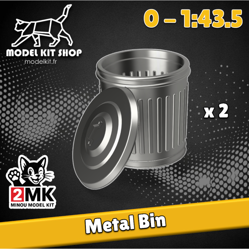 0 (1:43.5) - Poubelle Métalique - Modelkit.fr