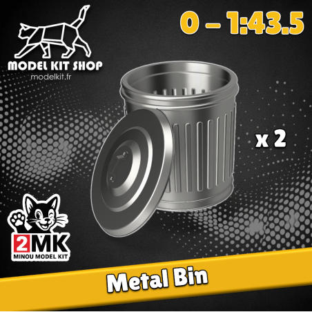 0 (1:43.5) - Poubelle Métalique - Modelkit.fr