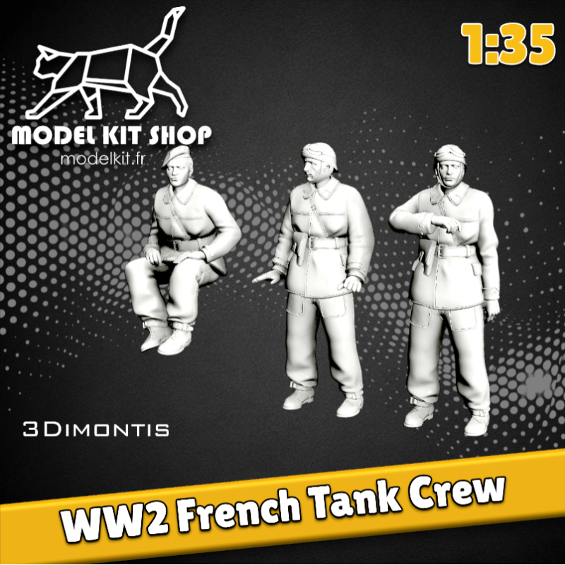1:35 - WW2 Tankistes Francais - Modelkit.fr