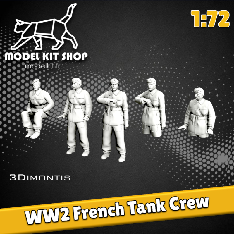 1:72 - WW2 Tankistes Francais - Modelkit.fr