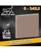 0 (1:43.5) - Sections de mur en briques - Modelkit.fr