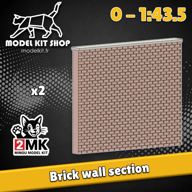 0 (1:43.5) - Sections de mur en briques - Modelkit.fr