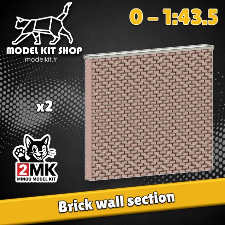 0 (1:43.5) - Sections de mur en briques - Modelkit.fr