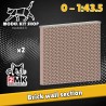 0 (1: 43.5) - Backsteinmauerabschnitte