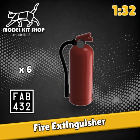 ModelKit.fr - 0 (1: 43.5) - Extintores de incendios (x 6)