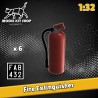1:32 - Extincteurs (x 6) - Modelkit.fr