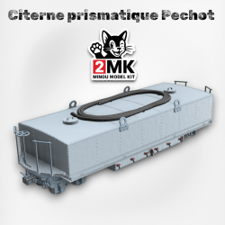 0 (1: 43.5) - Prismatic Water Tank of 8m3 Pechot