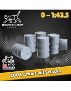 0 (1:43.5) - Trommeln 200l mit Schienen