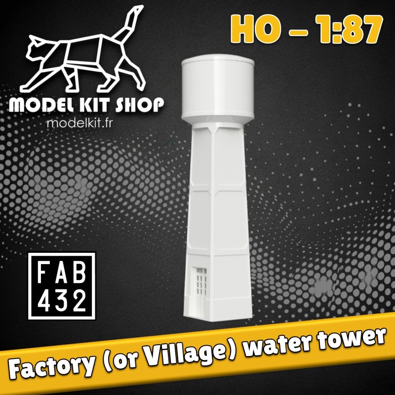 HO (1:87) - Château d'eau d'usine ou de village - Modelkit.fr