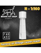 N (1: 160) - La fabbrica o la torre dell'acqua del villaggio