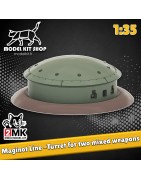 1:35 - WW2 - Maginot line - turret for two mixed weapons